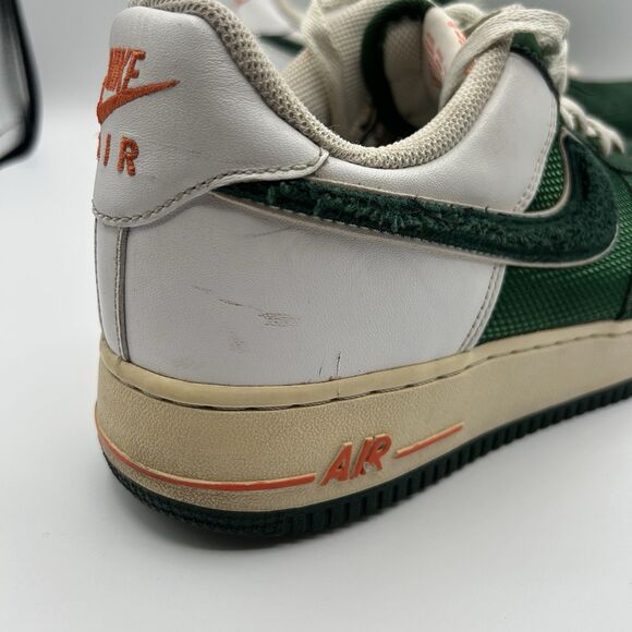 Nike Air Force 1 Low Men’s Size 10 Irish Miami Varsity Green Orange 488298-305 - Picture 10 of 16